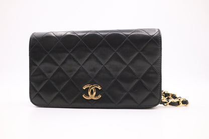 Chanel Mini Full Flap in Black MattelassÃ© Leather