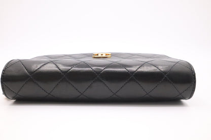 Chanel Mini Full Flap in Black MattelassÃ© Leather