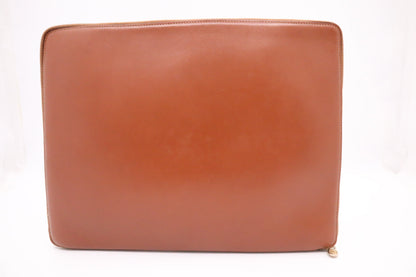 Celine Document Case in Brown Leather