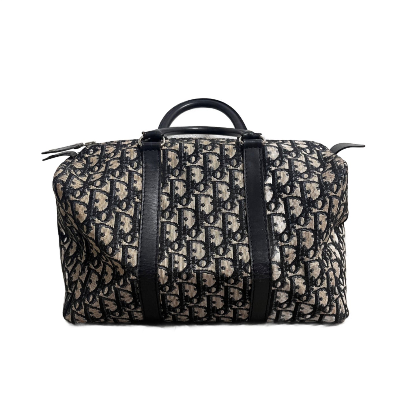 Dior Bowling Boston Bag Black Oblique Canvas