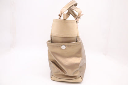 Chanel Paris Biarritz Tote Bag Large in Gold MattelassÃ© Leather