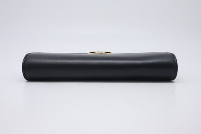 Celine Large Flap Wallet in Black Triomphe Leather