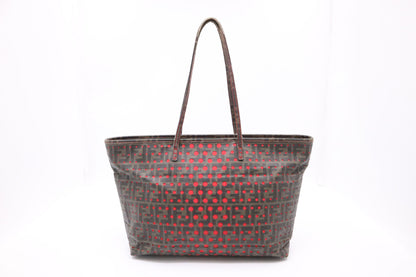 Fendi Perforated Spalmati Roll Tote Bag in Zucca Canvas