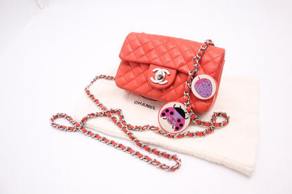 Chanel Ladybug Mini Flap in Coral Leather