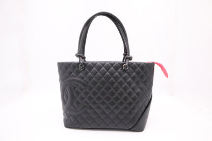 Chanel Cambon Tote in Black MattelassÃ© Leather