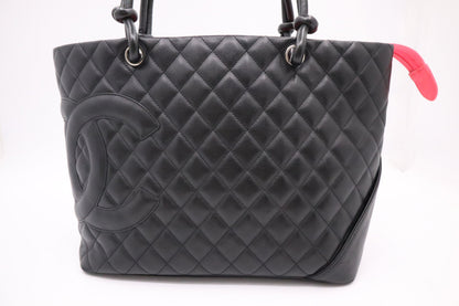 Chanel Cambon Tote in Black MattelassÃ© Leather