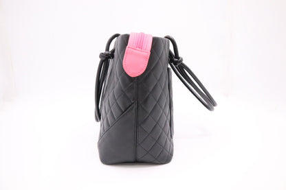 Chanel Cambon Tote in Black MattelassÃ© Leather