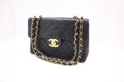 Chanel Maxi Flap in Black MattelassÃ© Leather