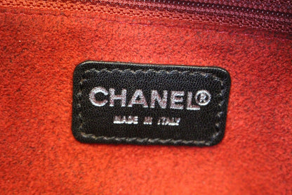 CHANEL Choco Bar Black Patent Leather Travel Bag