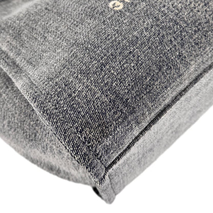 CHANEL Deauville Canvas Shopping Tote Bag Gray