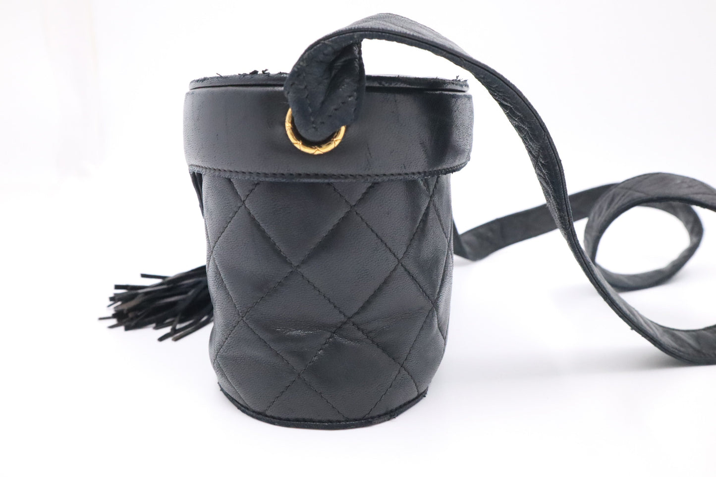 Chanel Vanity Crossbody in Black MattelassÃ© Leather