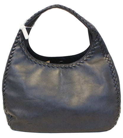BOTTEGA VENETA Leather with Intrecciato Detail Medium Hobo