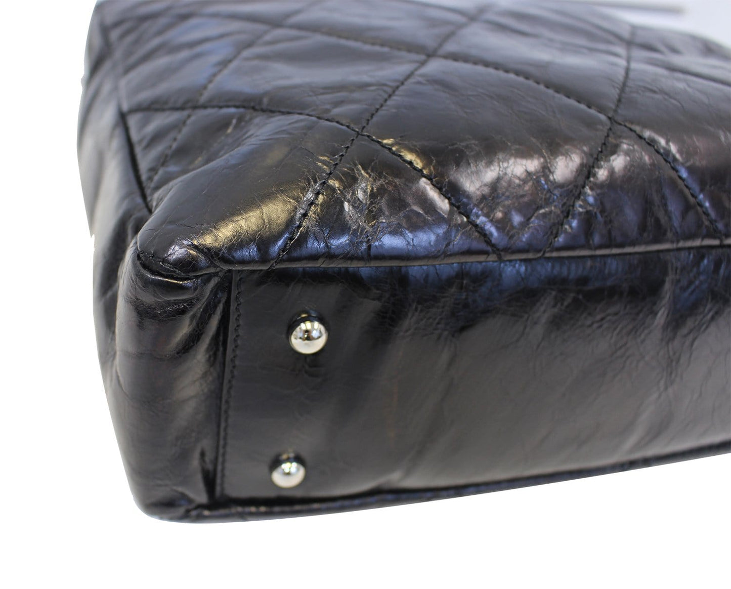 CHANEL Black Leather 2 Way Tote Bag - Sale