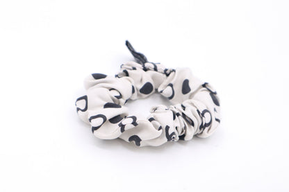 Chanel Scrunchie in Black & White Silk