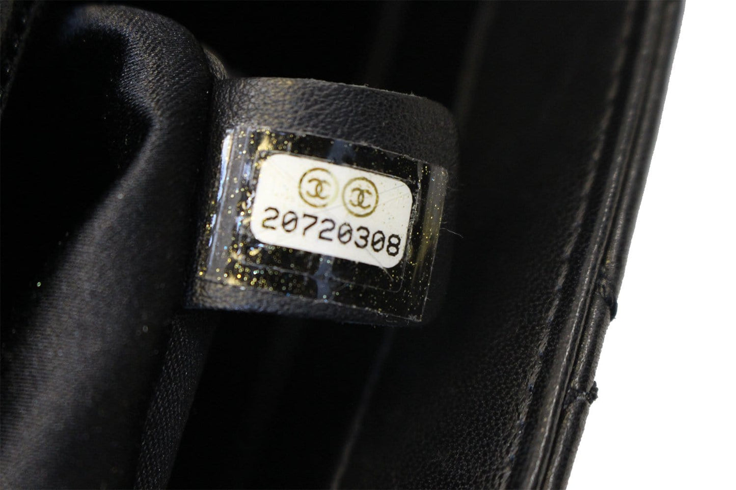 CHANEL Black Lambskin Leather Jumbo Flap Bag
