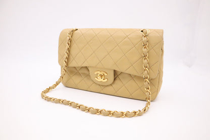 Chanel Small Double Flap in Beige MattelassÃ© Leather