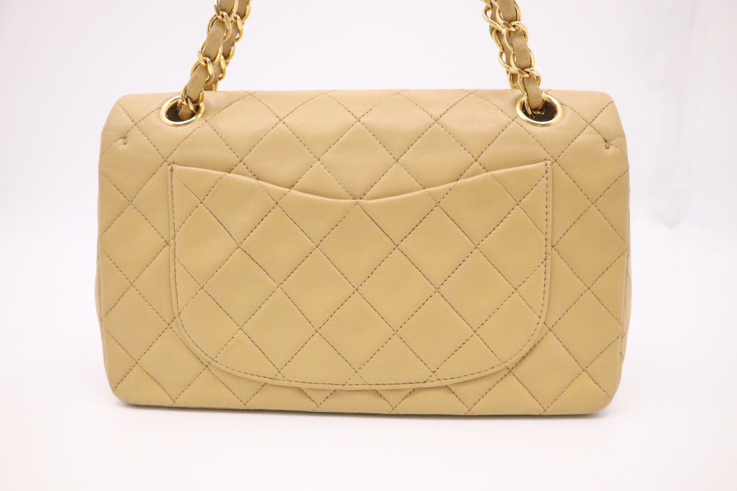 Chanel Small Double Flap in Beige MattelassÃ© Leather