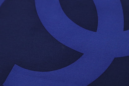 Chanel Scarf in Navy Blue Multicolor Silk