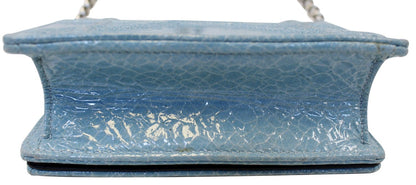 CHRISTIAN DIOR Aqua Blue Leather Mini Diorama Crossbody Bag - Last Call