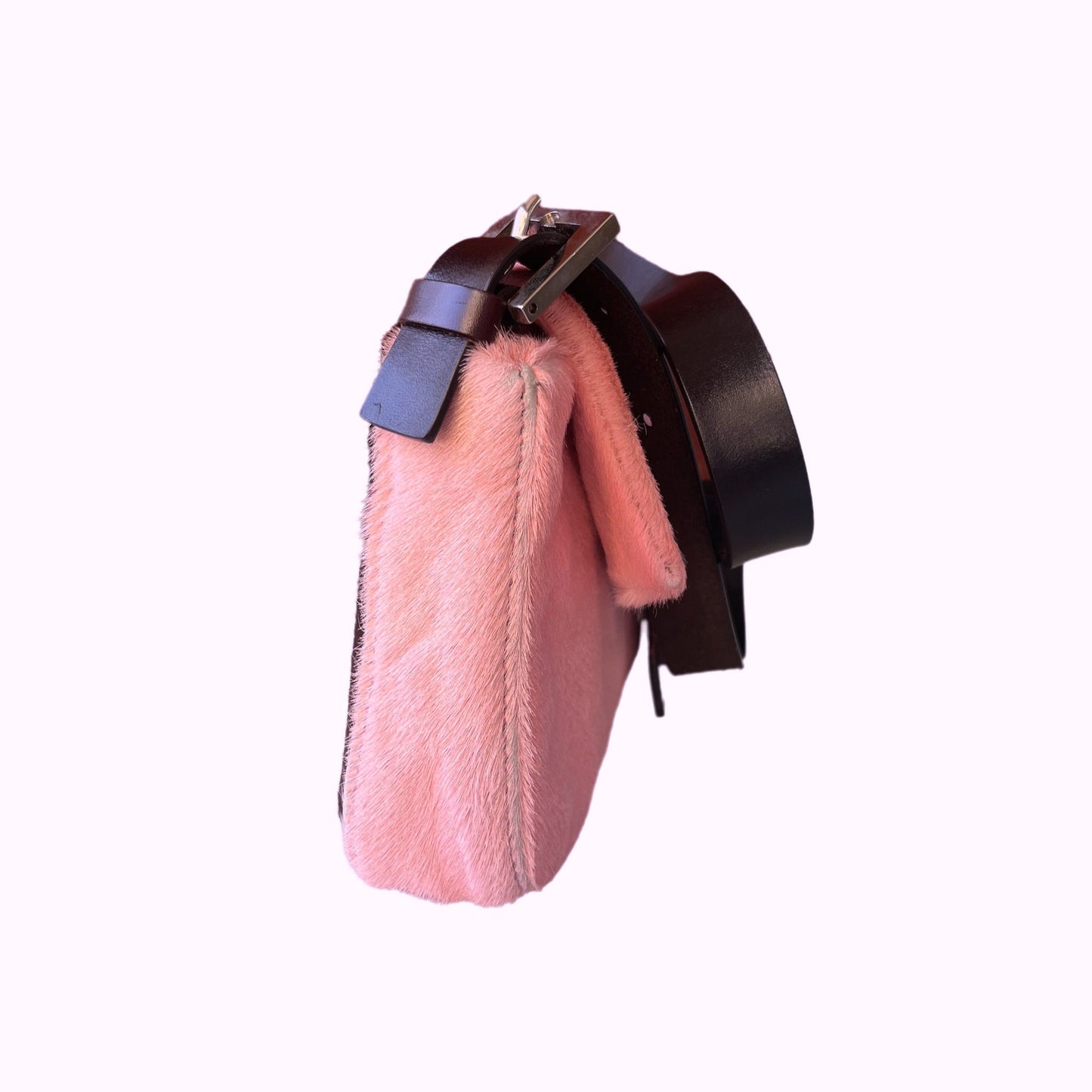 Fendi Baguette Pony hair in cow print Pink