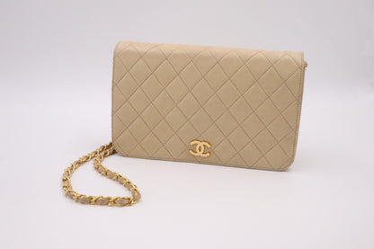 Chanel Full Flap in Beige Leather