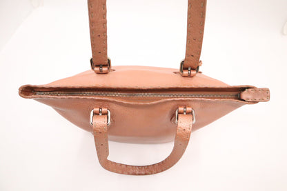 Fendi Tote in Metallic Pink Leather
