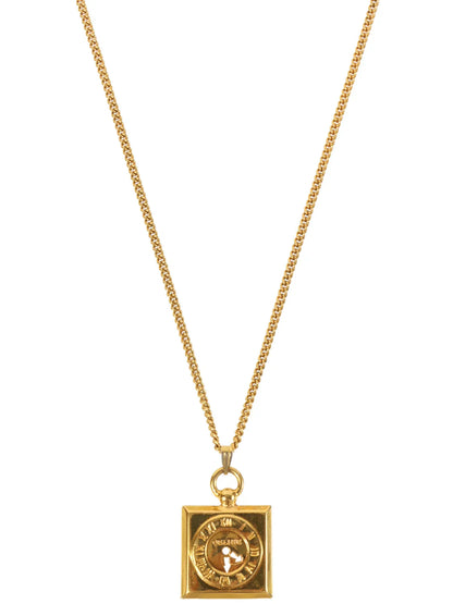 Luxury CELINE Watch Motif Necklace Gold