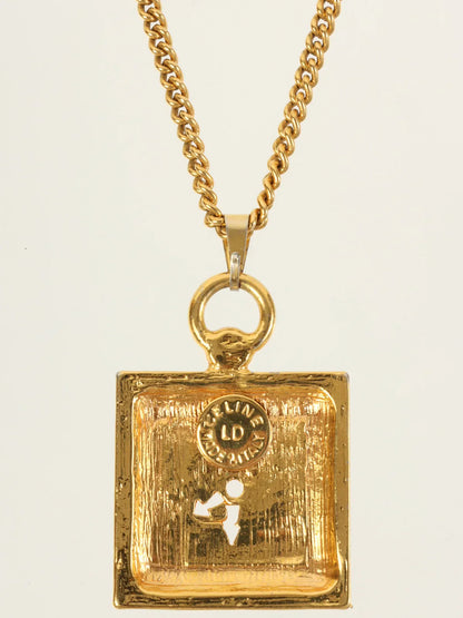 Luxury CELINE Watch Motif Necklace Gold