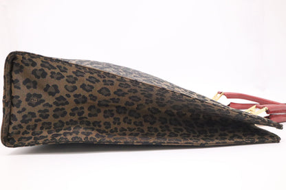 Fendi Tote in Leopard Print Canvas