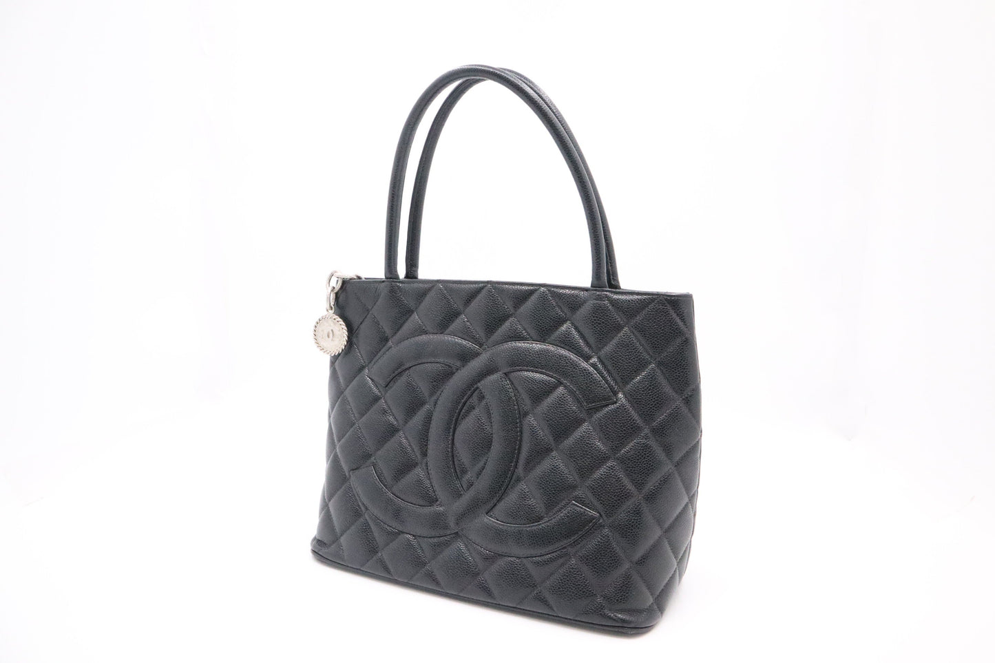 Chanel Medallion Tote in Black Caviar Leather
