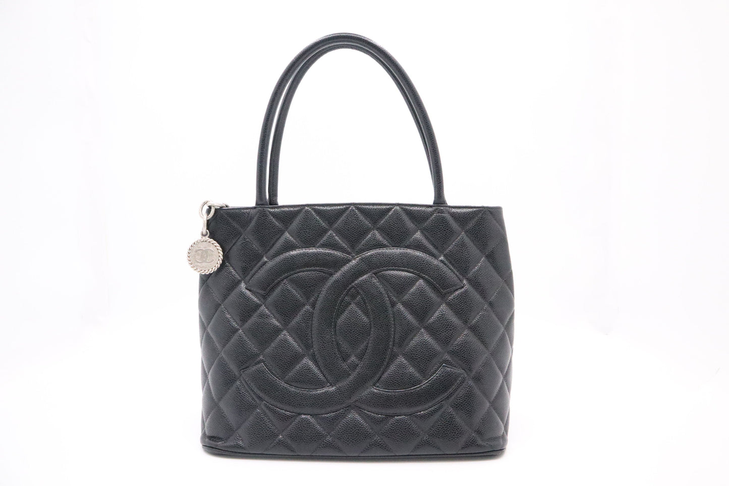 Chanel Medallion Tote in Black Caviar Leather