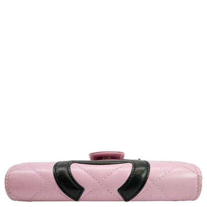 CHANEL Cambon Small Quilted Calfskin Leather Agenda Planner Pink