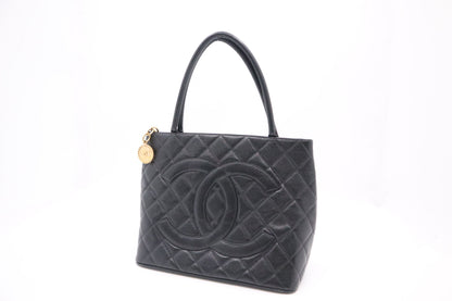 Chanel Medallion Tote in Black Caviar Leather