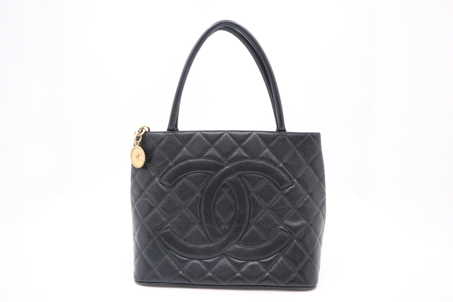 Chanel Medallion Tote in Black Caviar Leather
