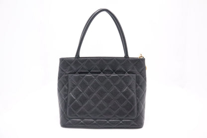 Chanel Medallion Tote in Black Caviar Leather