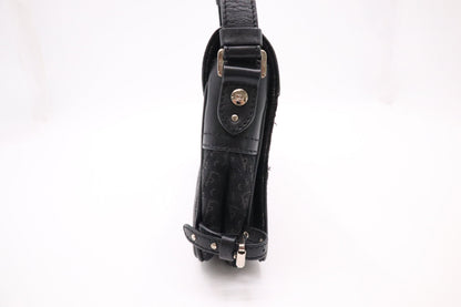 Dior Shoulder Bag in Black Canvas and Leather