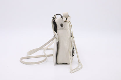 Balenciaga Motocross Classic Hip Bag in White Leather