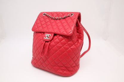 Chanel Urban Spirit Backpack in Red MattelassÃ© Leather
