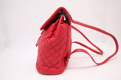 Chanel Urban Spirit Backpack in Red MattelassÃ© Leather