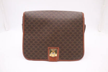 Celine Messenger Bag in Brown Macadam Canvas