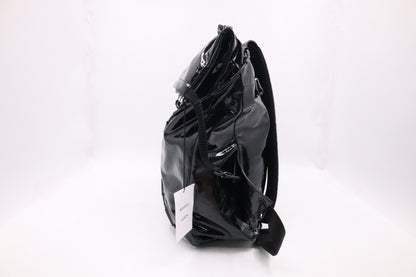 Bottega Veneta Tent Truck Backpack in Black Patent Leather