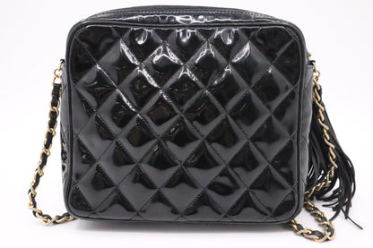 Chanel Shoulder Bag in Black Patent Leather