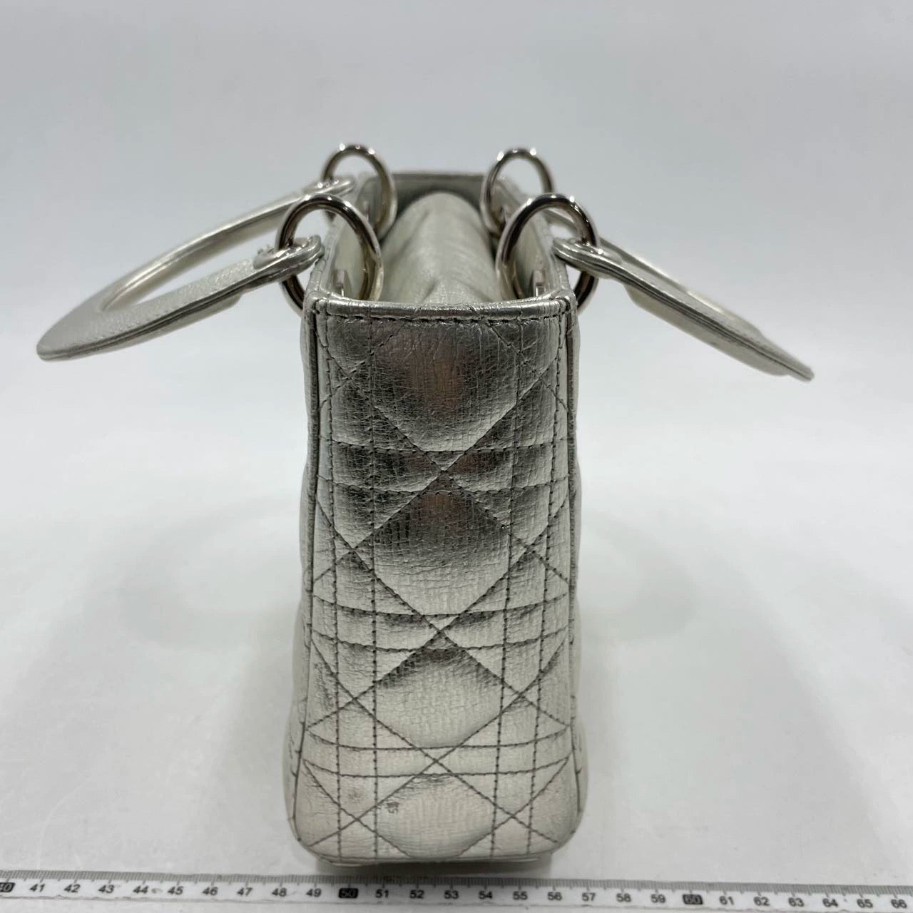 Lady Dior ABCdior Small Silver Cannage Lambskin Handbag