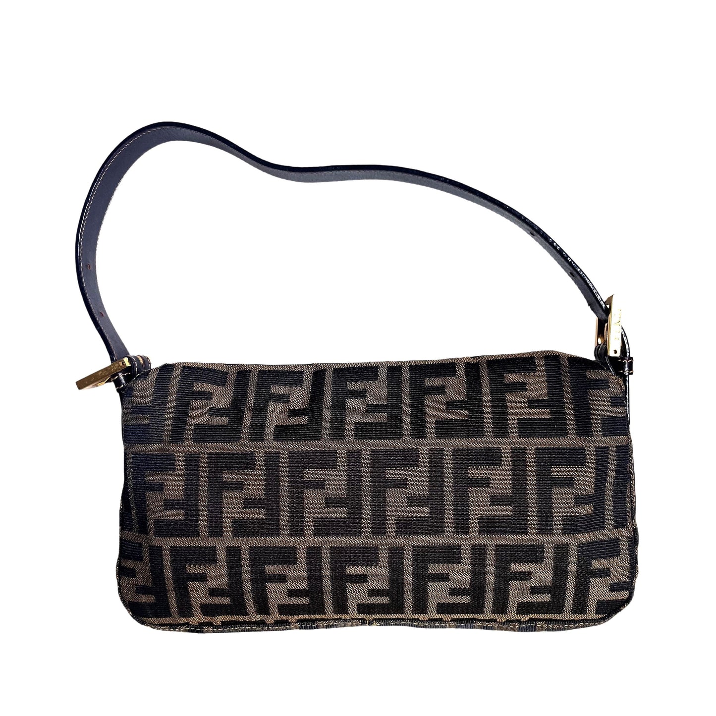 Fendi Baguette Classic Zucca Print Monogram Gold-tone Hardware