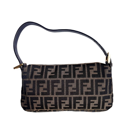 Fendi Baguette Classic Zucca Print Monogram Gold-tone Hardware