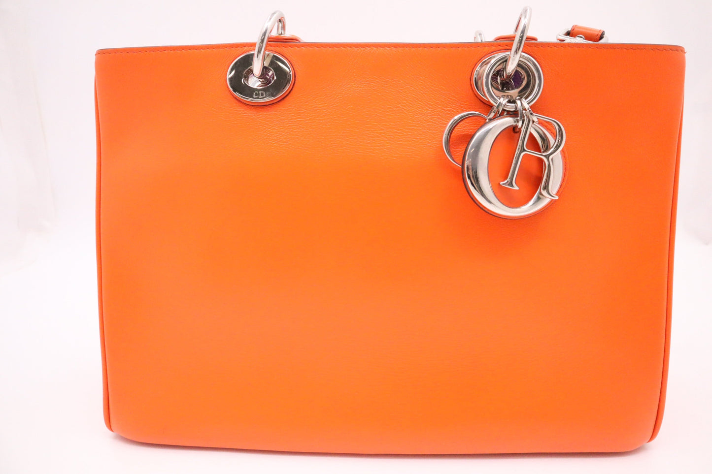 Dior Diorissimo 2-Way Bag in Orange Leather