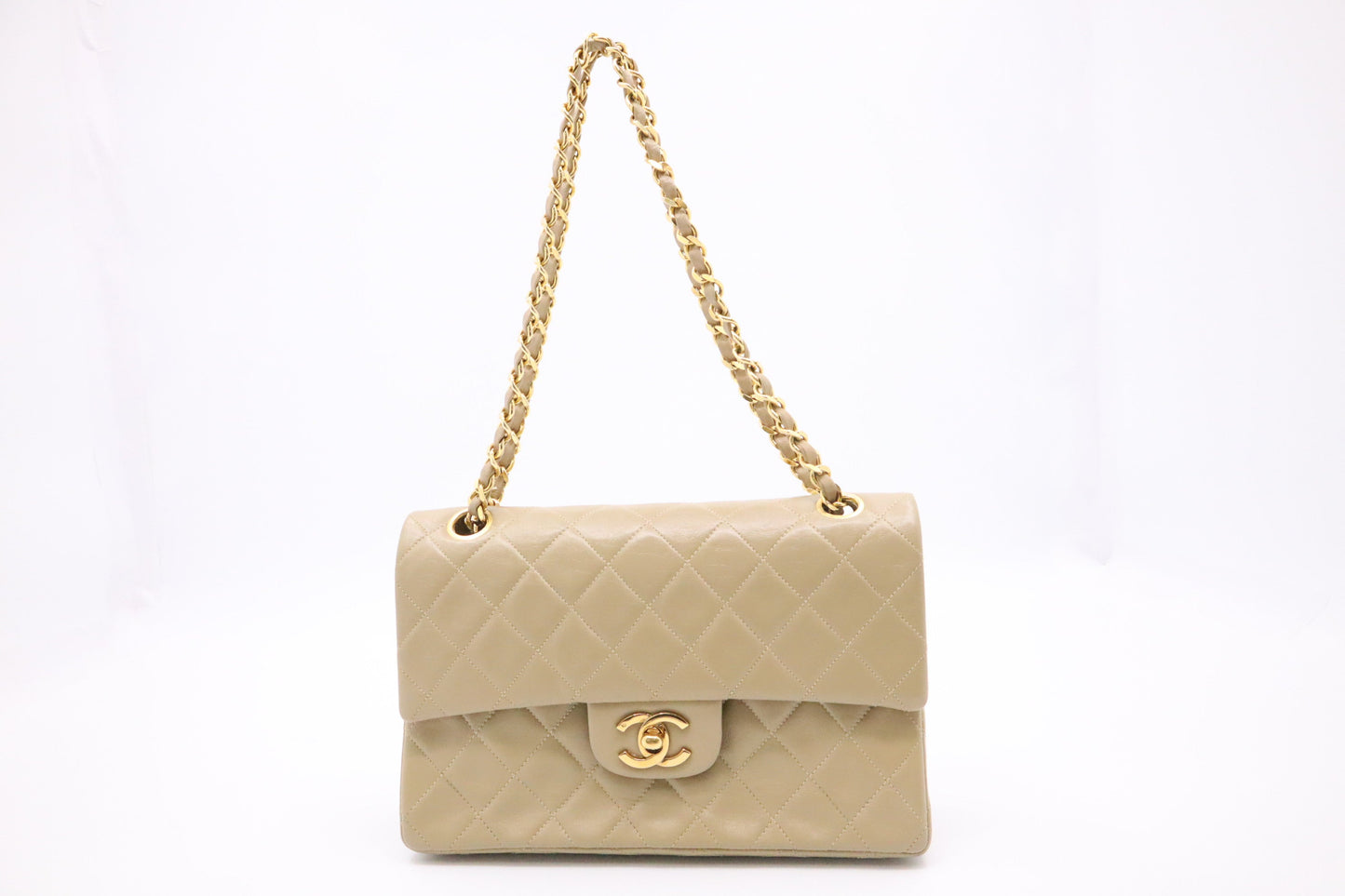 Chanel Small Double Flap in Dark Beige