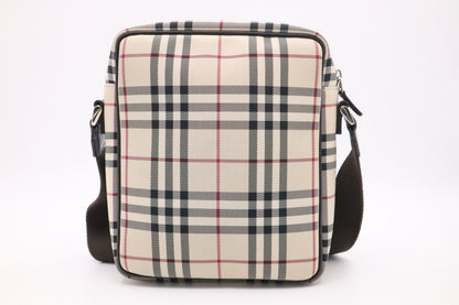 Burberry Crossbody Bag in Beige Check Canvas