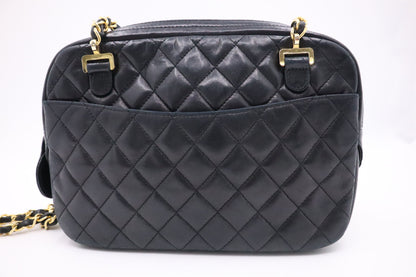 Chanel Camera Bag in Black MattelassÃ© Leather