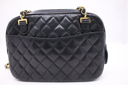 Chanel Camera Bag in Black MattelassÃ© Leather